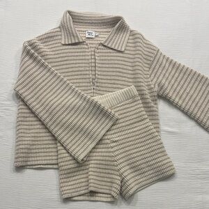 Tan and Cream Knit Set